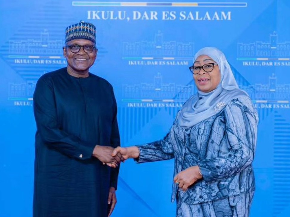 A. Dangoote visiting Suluhu Hassan the President of Tanzania on 14th May 2026