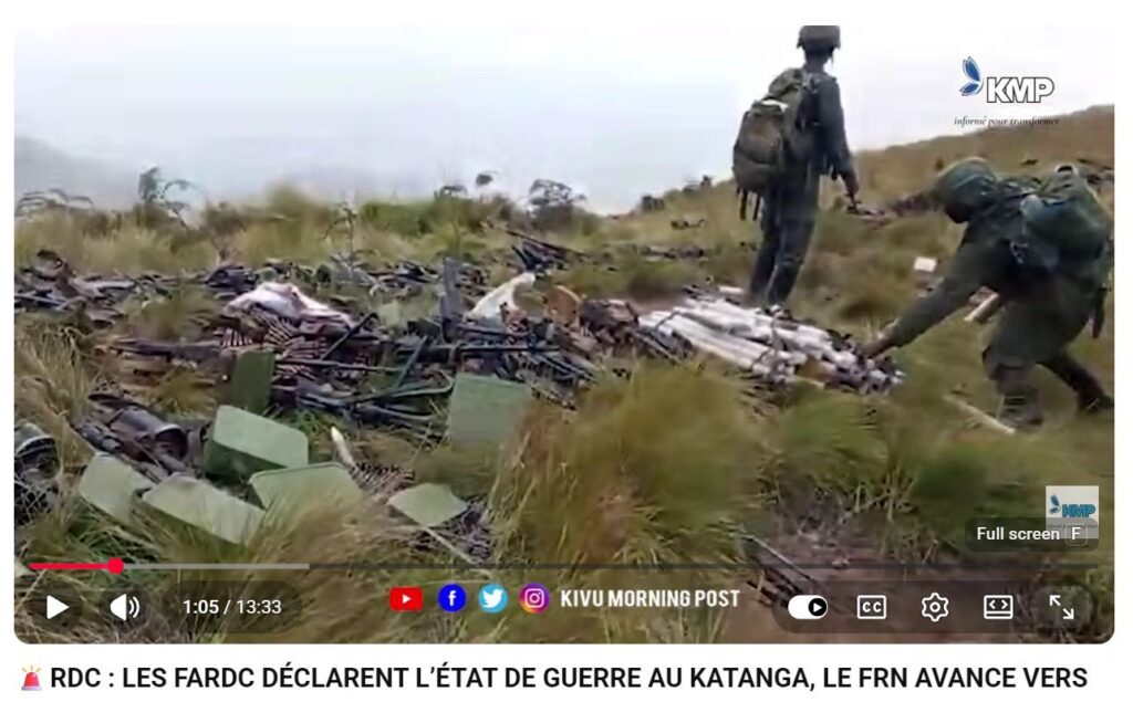Armes abondonnees par la Coalition Gouvernementale